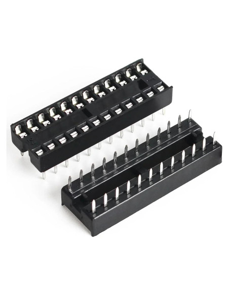 10 Pcs Zócalos IC DIP 24 Pin 2.54 mm WOWOONE