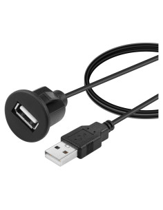 Cable USB 2.0 de Montaje Flush YACSEJAO 1m para Coche y Barco