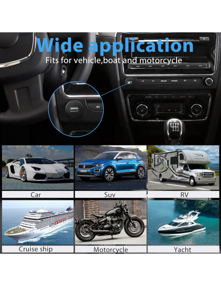 Cable USB 2.0 de Montaje Flush YACSEJAO 1m para Coche y Barco