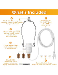 Kit de Lámpara de Botella DIY QCWORLDWIDE - Completo con Cableado 2