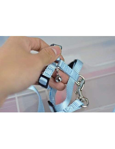 Arnés Ajustable para Erizos Hokmly 1cm x 110cm Azul