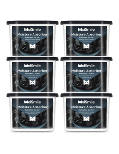 Absorbentes de Humedad Moismile 6 Paquetes Carbón Activado