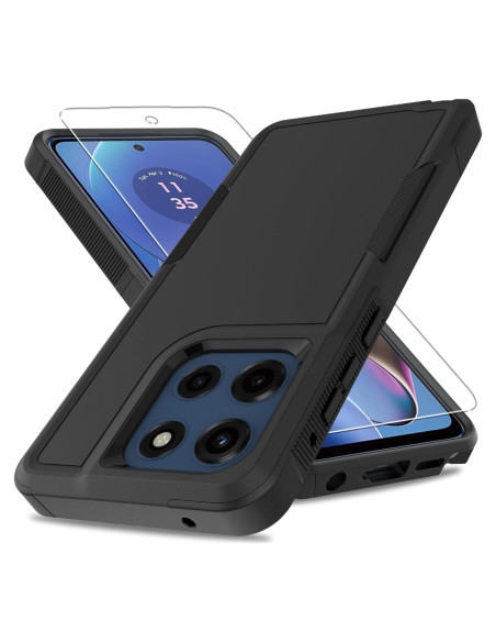 Funda protectora híbrida para Moto G Stylus 5G 2025 - Negro