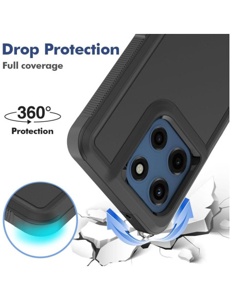 Funda protectora híbrida para Moto G Stylus 5G 2025 - Negro