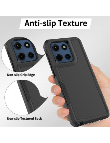 Funda protectora híbrida para Moto G Stylus 5G 2025 - Negro