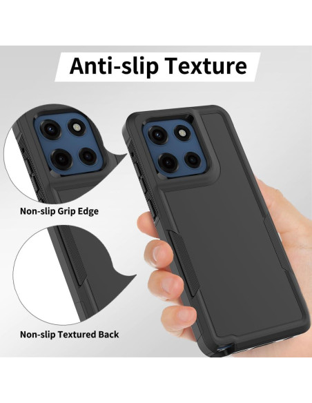 Funda protectora híbrida para Moto G Stylus 5G 2025 - Negro