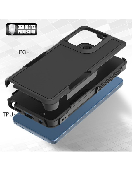 Funda protectora híbrida para Moto G Stylus 5G 2025 - Negro