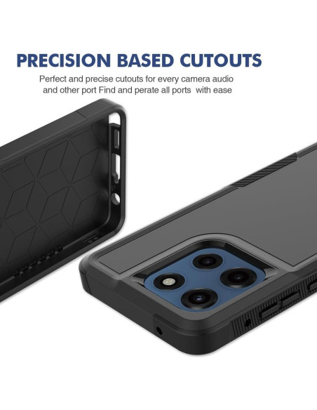 Funda protectora híbrida para Moto G Stylus 5G 2025 - Negro