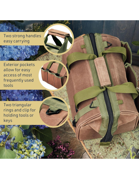 Bolsa de Herramientas de Lona Encera Kings County 29.85 cm 6 Bolsillos