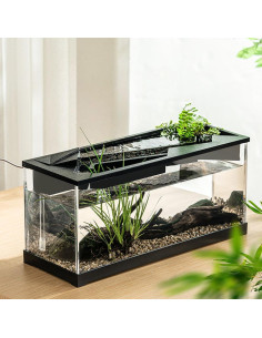 Acuario pequeño CuisinSmart 9.46L con filtro y luz 2