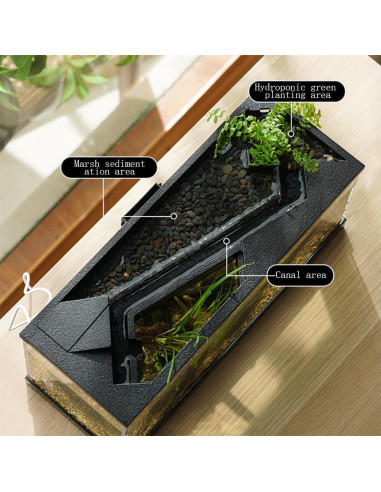 Acuario pequeño CuisinSmart 9.46L con filtro y luz