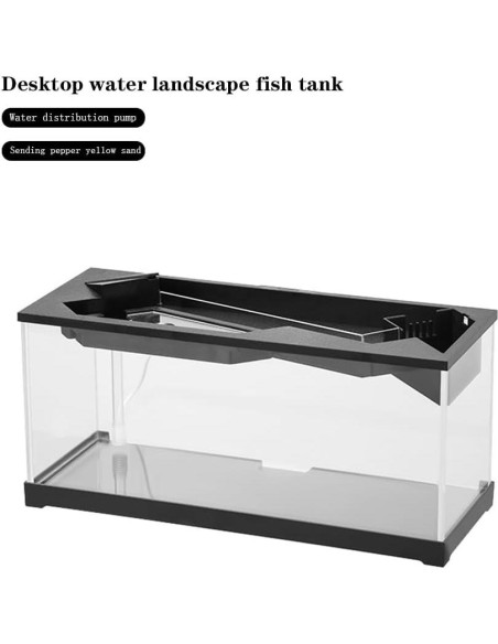 Acuario pequeño CuisinSmart 9.46L con filtro y luz