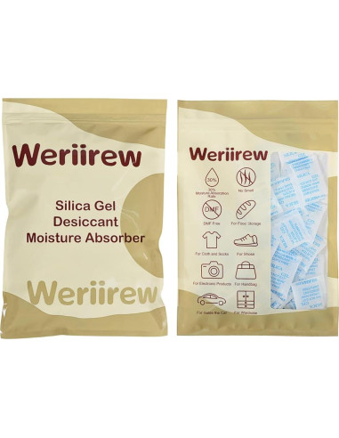 100 Paquetes de Gel de Silica Alimenticio Weriirew - Absorbente de Humedad