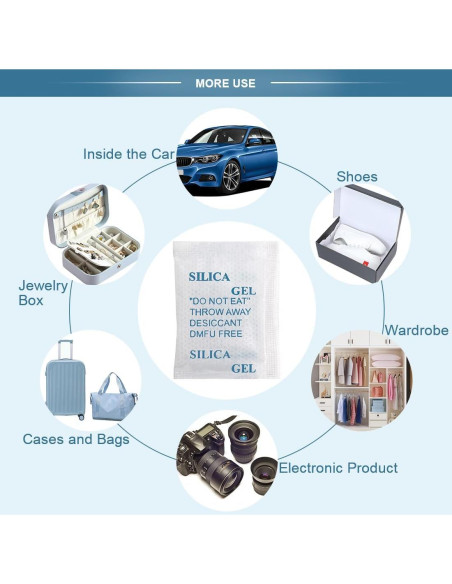 100 Paquetes de Gel de Silica Alimenticio Weriirew - Absorbente de Humedad
