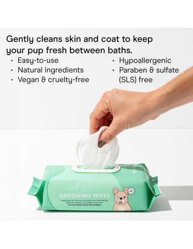 Toallitas Naturales para Perros Wild One Eucalipto 70 Unidades