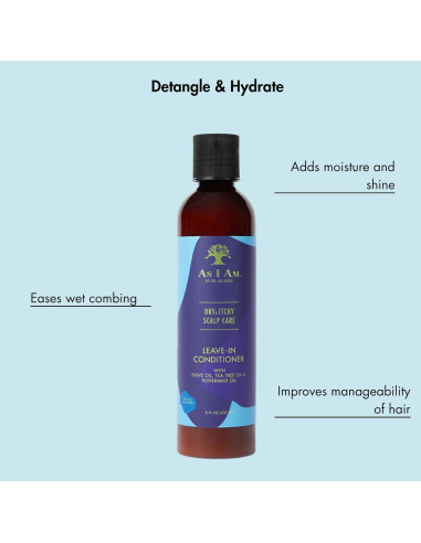 Acondicionador Sin Enjuague As I Am 226.8g - Cuero Cabelludo Seco