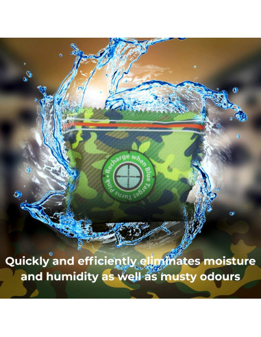 Deshumidificador Zarpax Camuflaje Paquete de 2 Reutilizables