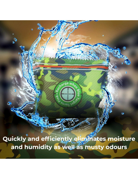 Deshumidificador Zarpax Camuflaje Paquete de 2 Reutilizables