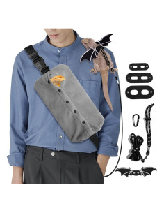 Arnés y Correa de Cuero Ajustable WATFOON + Bolsa Transportadora XL