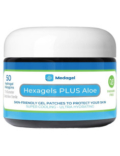 Hexagels Plus Aloe Vera - Parches de hidrogel 50 unidades