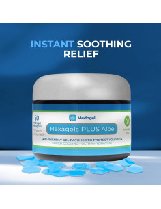 Hexagels Plus Aloe Vera - Parches de hidrogel 50 unidades 2
