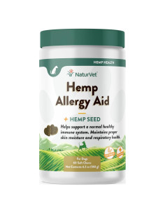 Suplemento NaturVet Hemp Allergy Aid para Perros 60 Masticables