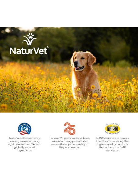 Suplemento NaturVet Hemp Allergy Aid para Perros 60 Masticables