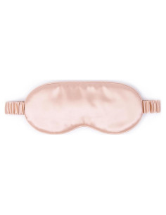Máscara de Sueño 100% Seda de Morera Rosa - Ajustable, Hipoalergénica