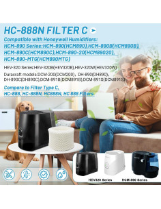 Filtros de Humidificador Lemige HC-888 C - 4 Pack Repuesto 2