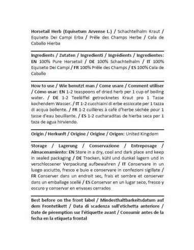 Té Herbal Cola de Caballo Health Embassy 100g - Natural y Libre de OGM