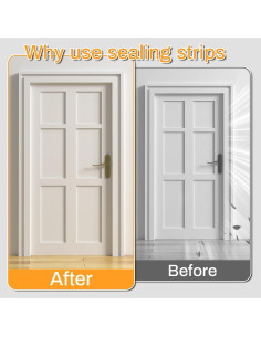 Burlete de Silicona Transparente E-PRONSE 3m x 5cm para Puertas 2