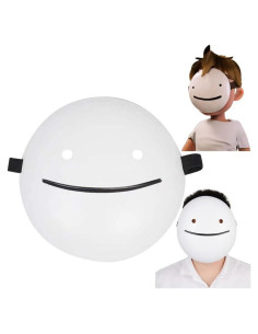 Máscara de Sueño Unisex Cosplay Anime Sonrisa Blanca 23.5 cm