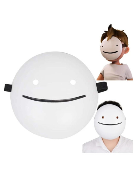 Máscara de Sueño Unisex Cosplay Anime Sonrisa Blanca 23.5 cm