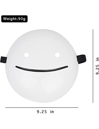 Máscara de Sueño Unisex Cosplay Anime Sonrisa Blanca 23.5 cm