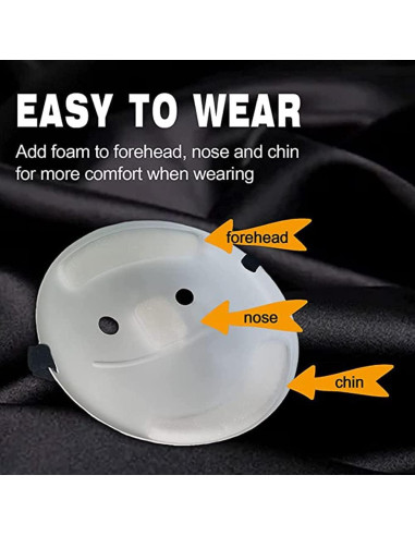 Máscara de Sueño Unisex Cosplay Anime Sonrisa Blanca 23.5 cm