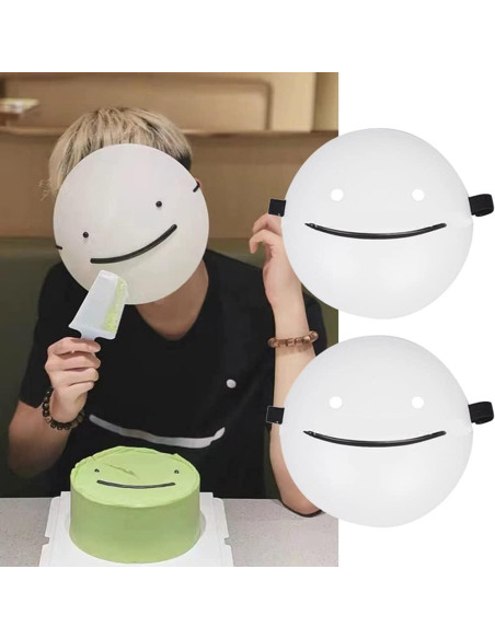 Máscara de Sueño Unisex Cosplay Anime Sonrisa Blanca 23.5 cm