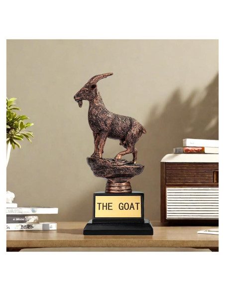 Trofeo Cabra TB TIBAG - 19.1 cm, Resina, Oro, Reconocimiento