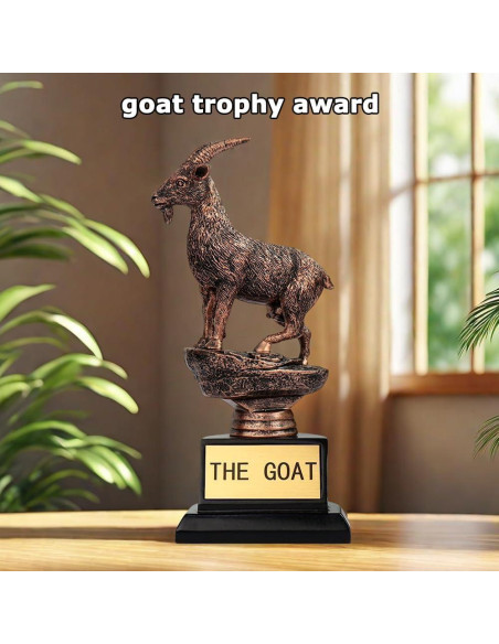 Trofeo Cabra TB TIBAG - 19.1 cm, Resina, Oro, Reconocimiento