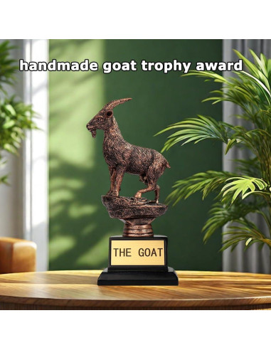 Trofeo Cabra TB TIBAG - 19.1 cm, Resina, Oro, Reconocimiento