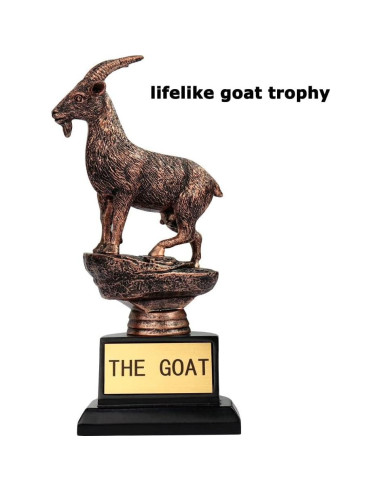 Trofeo Cabra TB TIBAG - 19.1 cm, Resina, Oro, Reconocimiento