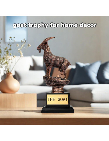 Trofeo Cabra TB TIBAG - 19.1 cm, Resina, Oro, Reconocimiento