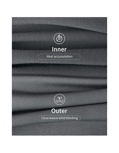 Conjunto Ropa Interior Térmica Mujer 9M Forro Polar Gris