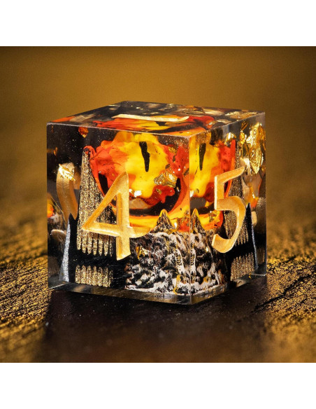 Juego de Dados Poliedricos 7 Piezas DiceBell - Élfico Dorado