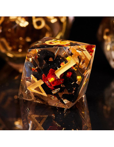 Juego de Dados Poliedricos 7 Piezas DiceBell - Élfico Dorado