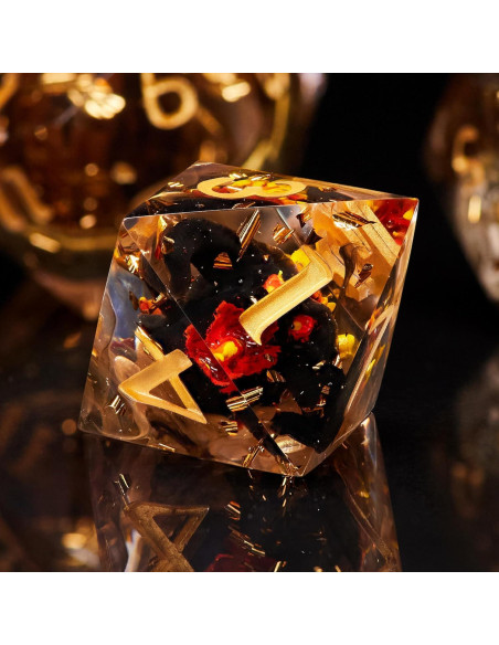 Juego de Dados Poliedricos 7 Piezas DiceBell - Élfico Dorado