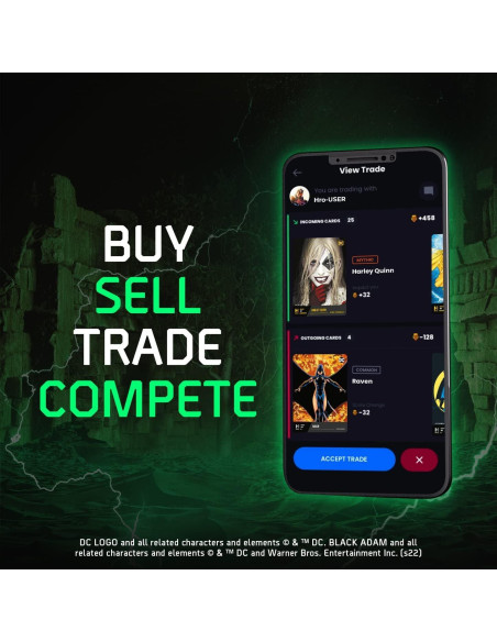 HRO DC Comics Caja de Inicio Premium 8 Paquetes Tarjetas NFT