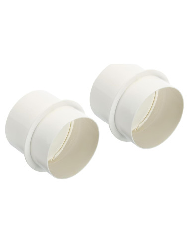 Compensador de Retorno PATIKIL 100 mm PVC 2 Pcs Blanco