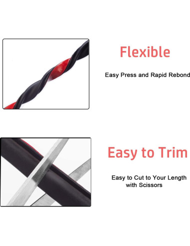 Tira de Sellado Aislante Acústico GOKINDOR 12m Negro