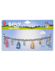 Pulsera de Encanto Disney Bluey 17.78 cm con 4 Encantos Brillantes