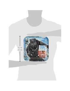 Platos Cuadrados de Fiesta Amscan Pantera Negra 22.86 cm - 8 Pcs 2